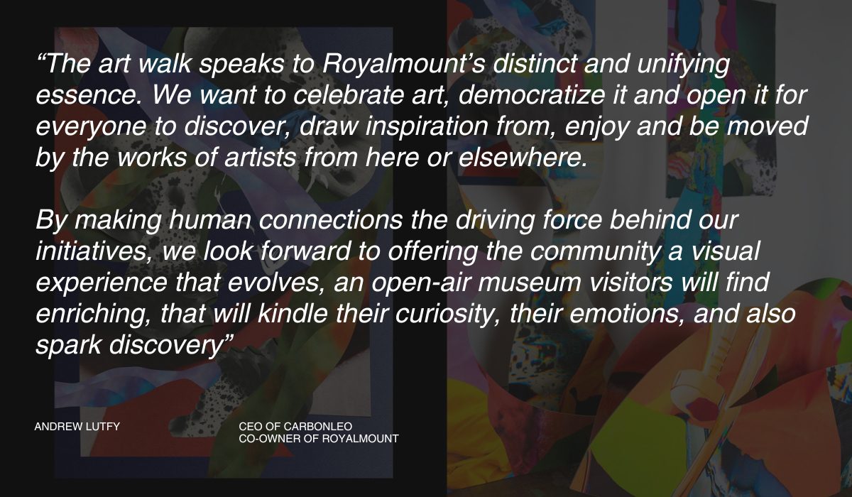 Andrew Lutfy - CEO of Carbonleo and Co-owner of mixed-use development Royalmount, about the Public Art Program