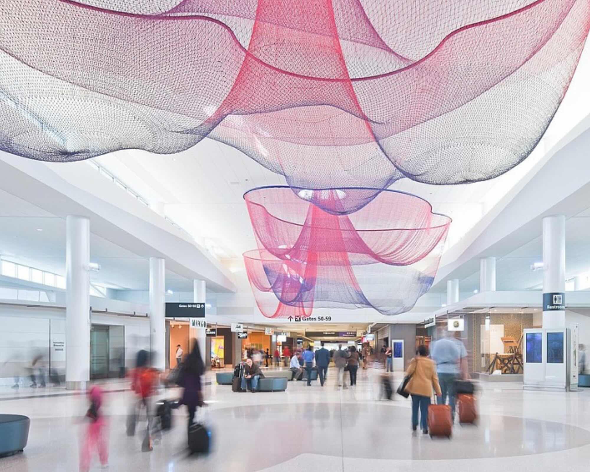 "Every Beating Second" by Janet Echelman - MASSIVart - SF Airport - Airport and Art 